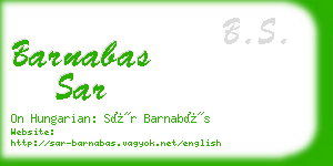 barnabas sar business card